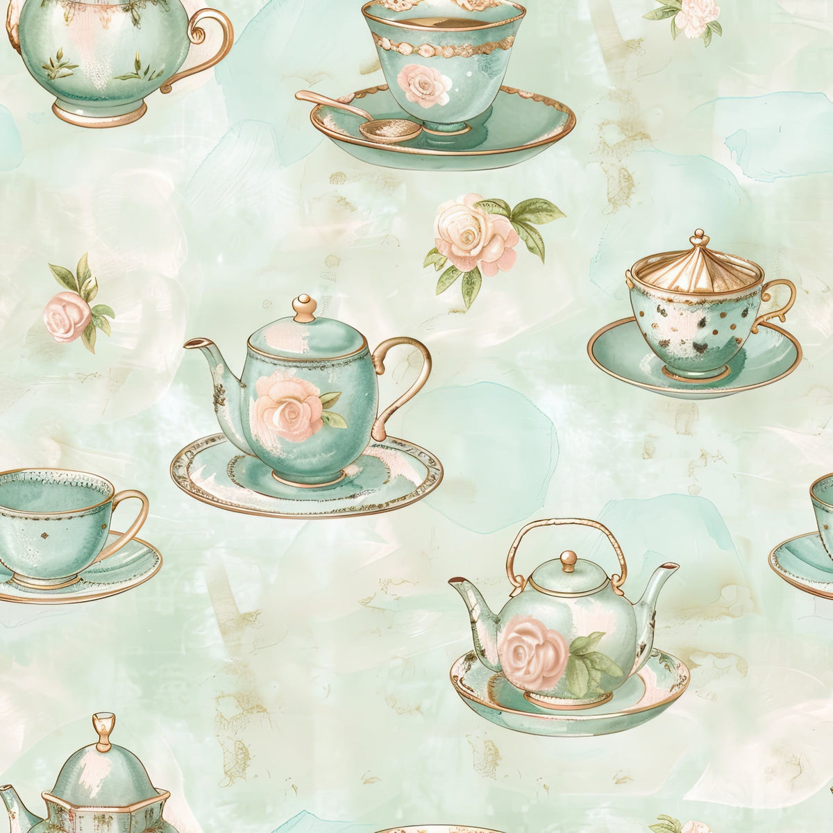 Pastel Porcelain Pattern 12 Minky Fabric