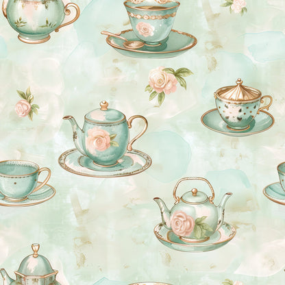 Pastel Porcelain Pattern 12 Minky Fabric