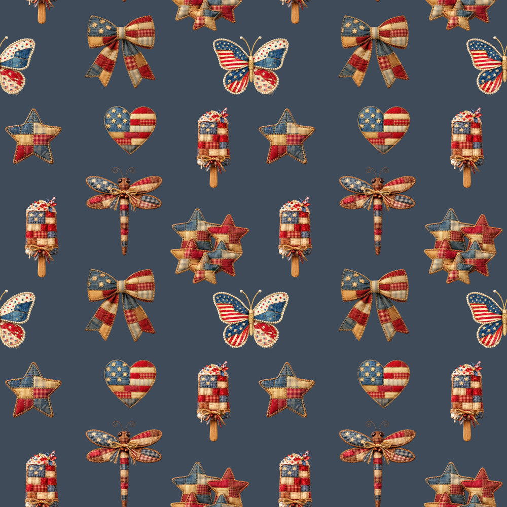 Heritage Star Parade Pattern 3 Minky Fabric