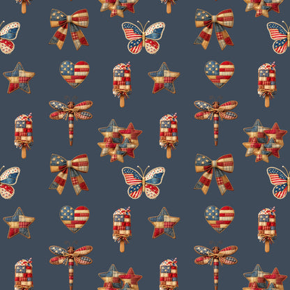 Heritage Star Parade Pattern 3 Minky Fabric