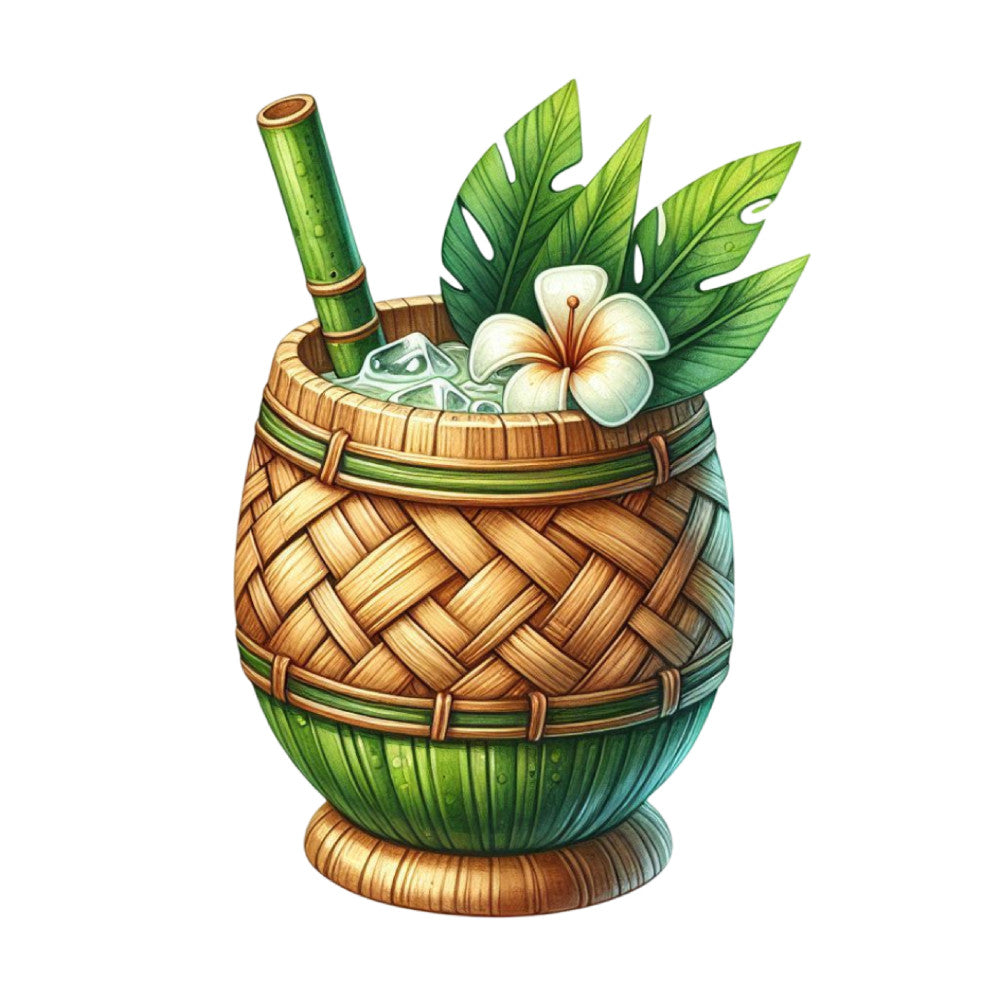 Tiki Cups Fabric Panel 26