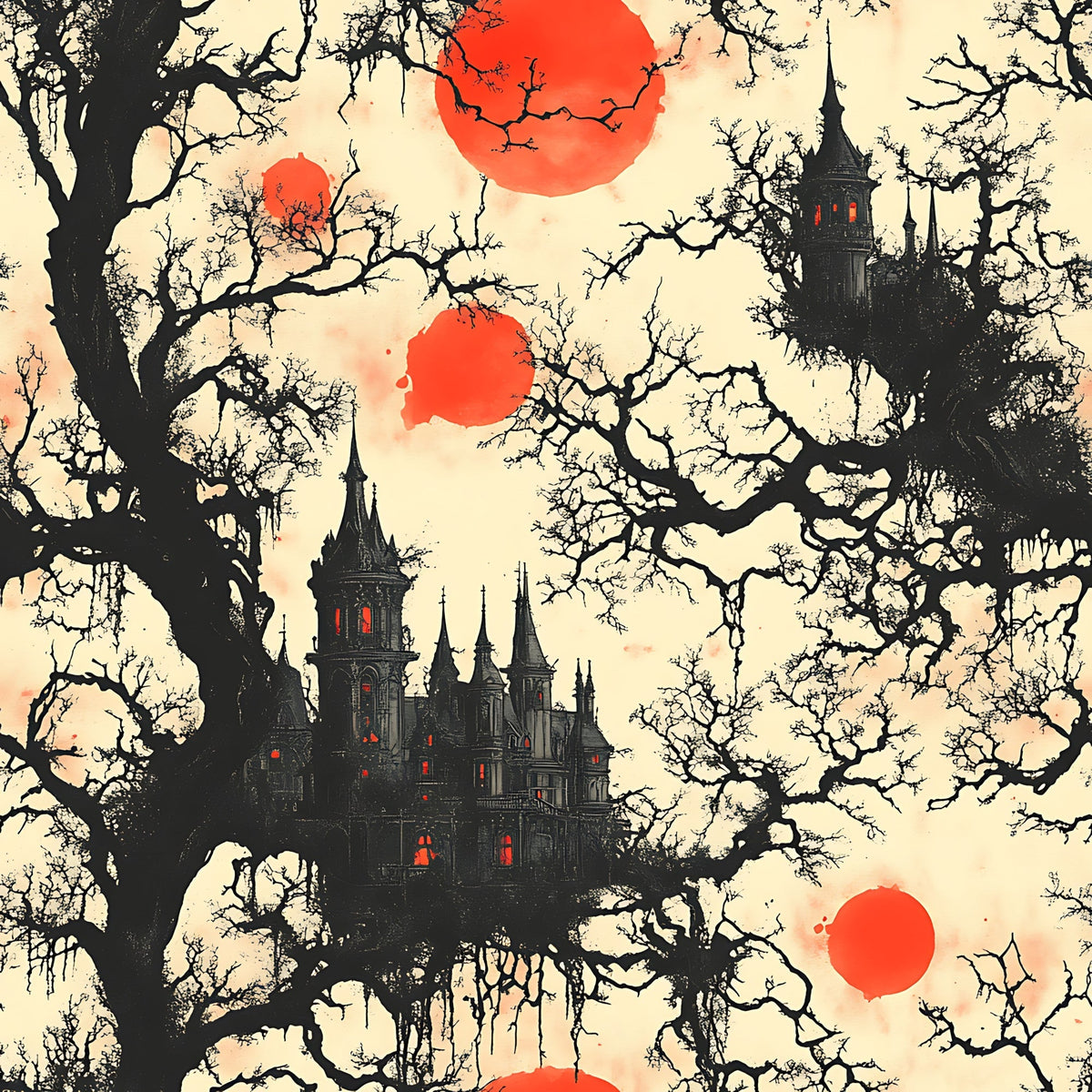 Scarlet Spires Pattern 19 Minky Fabric