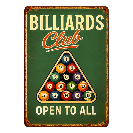 Billiards Signs Fabric Panel 3