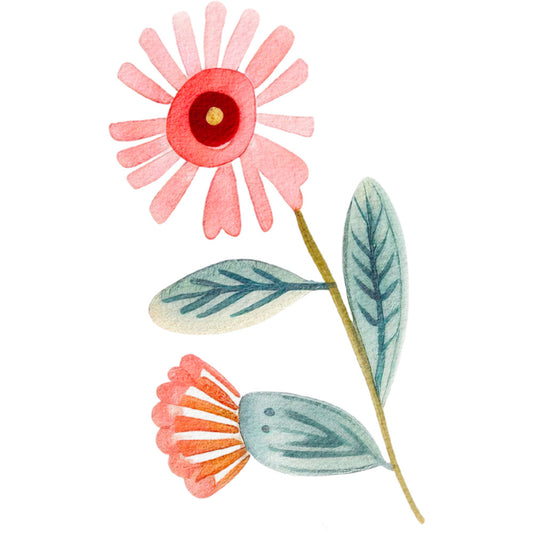 Folk Chicken Fabric Panel 11