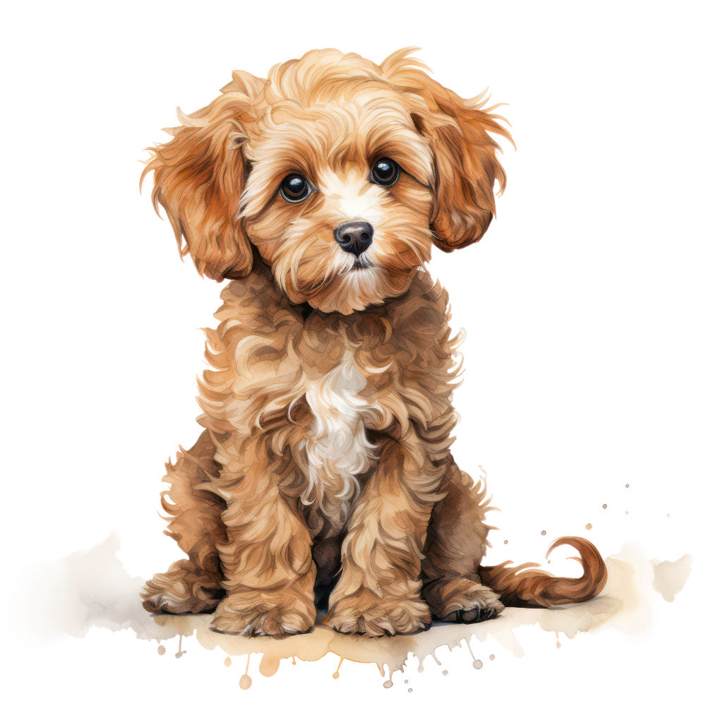 Cute Cavapoos Fabric Panel 10 – QuiltingFabricPanels.com