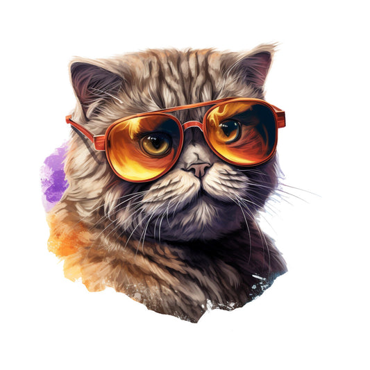 Cats with Sunglasses Fabric Panel 13