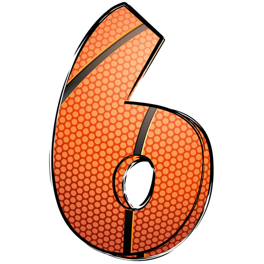 Basketball Doodles Alphabet Fabric Panel 29