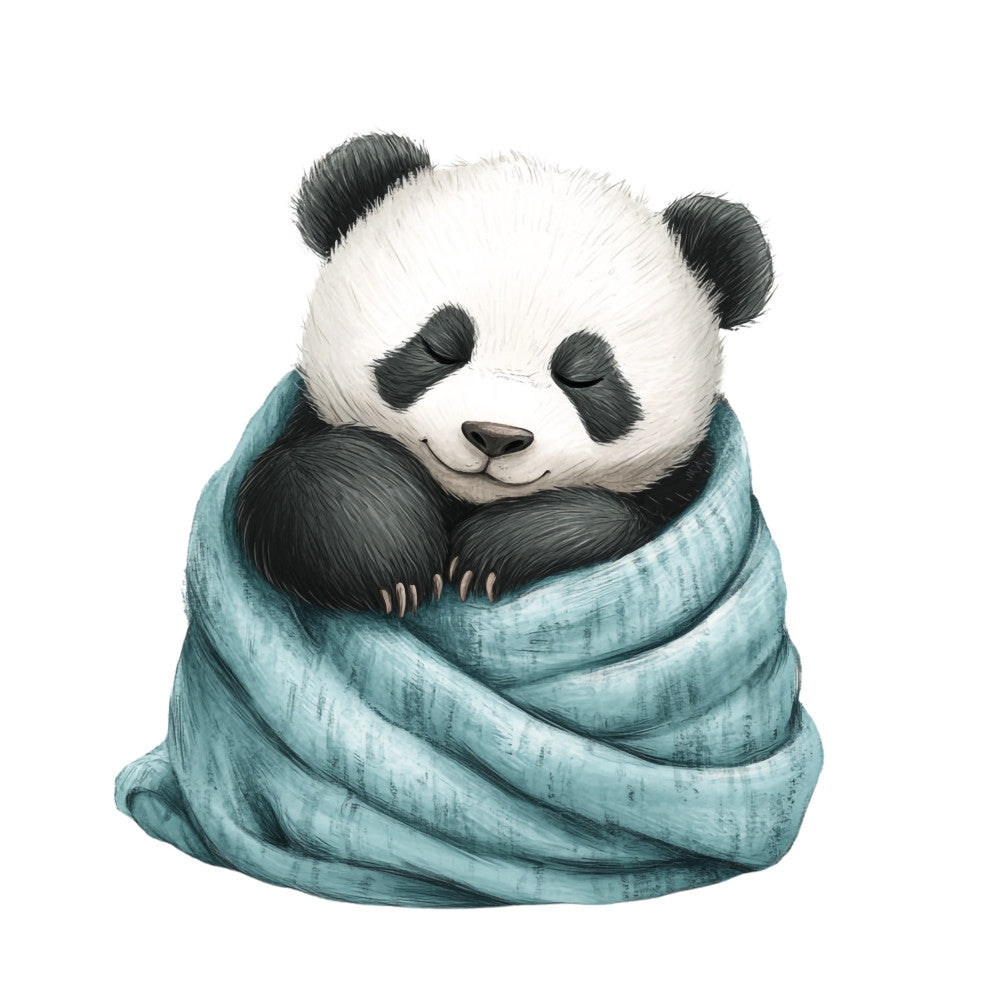 Cute Panda Bears Fabric Panel 25