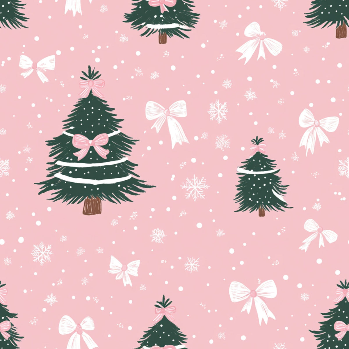 Peppermint Bows Pattern 1 Minky Fabric