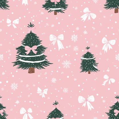 Peppermint Bows Pattern 1 Minky Fabric
