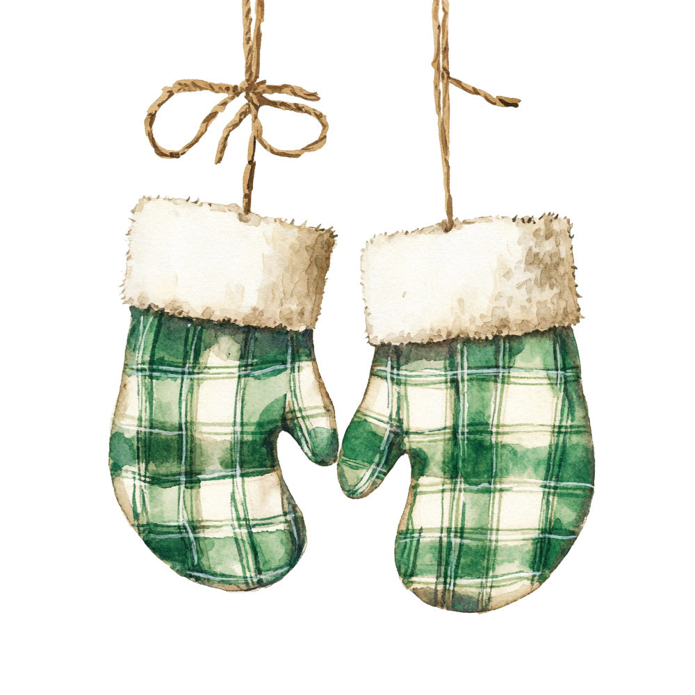 Green Christmas Fabric Panel 13