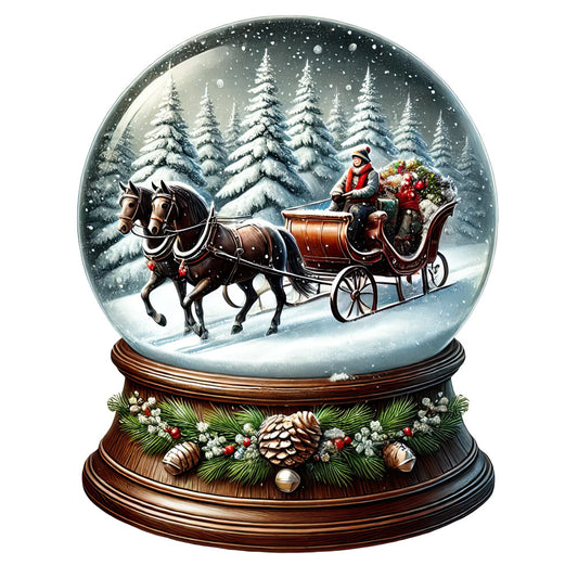 Christmas Snow Globes Fabric Panel 37