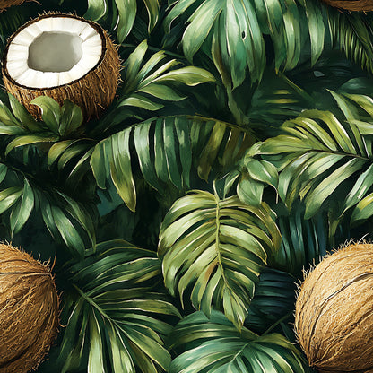 Coconut Jungle Leaves Pattern 14 Quilting Cotton Fabric