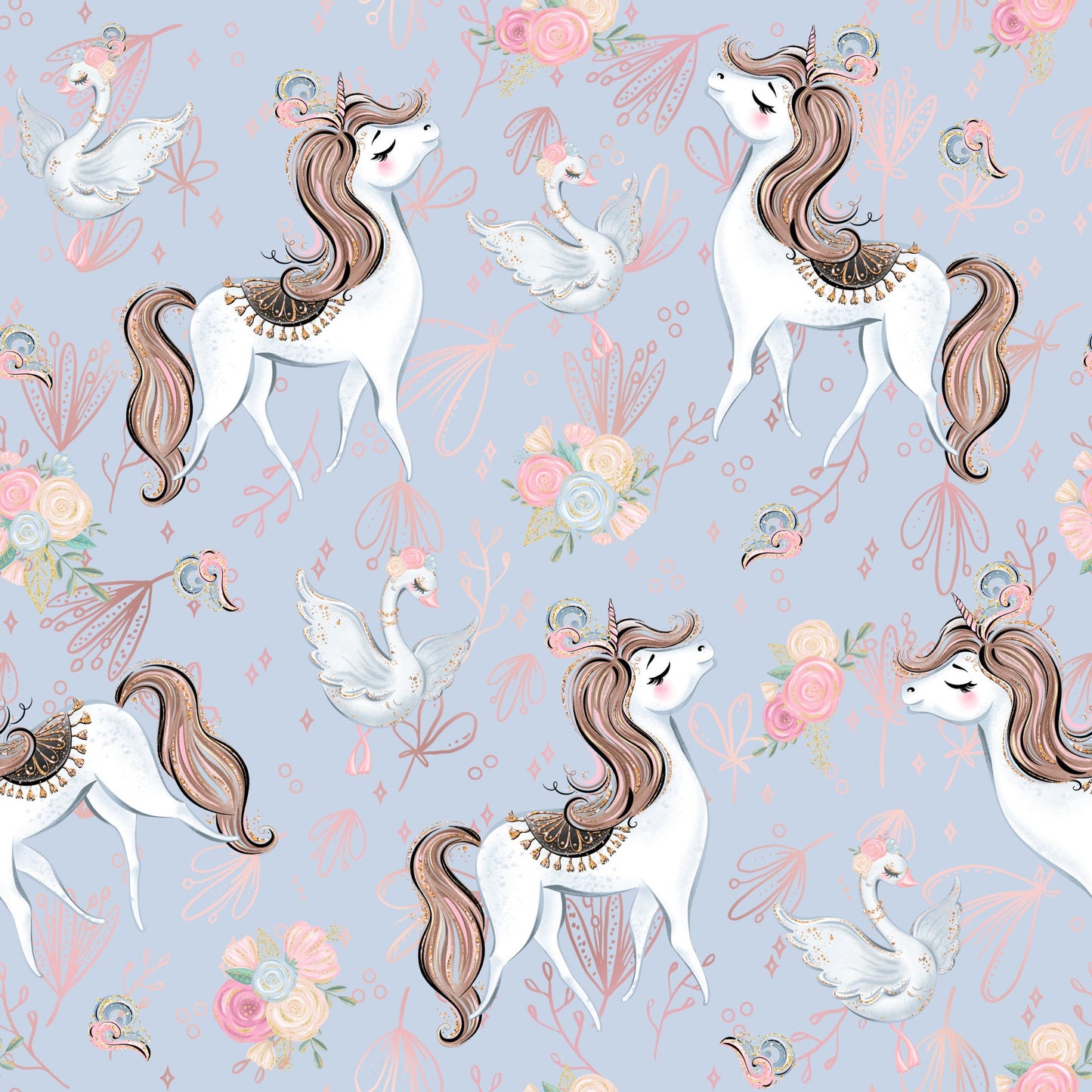 Sweet Ballerina Pattern 2 Quilting Cotton Fabric
