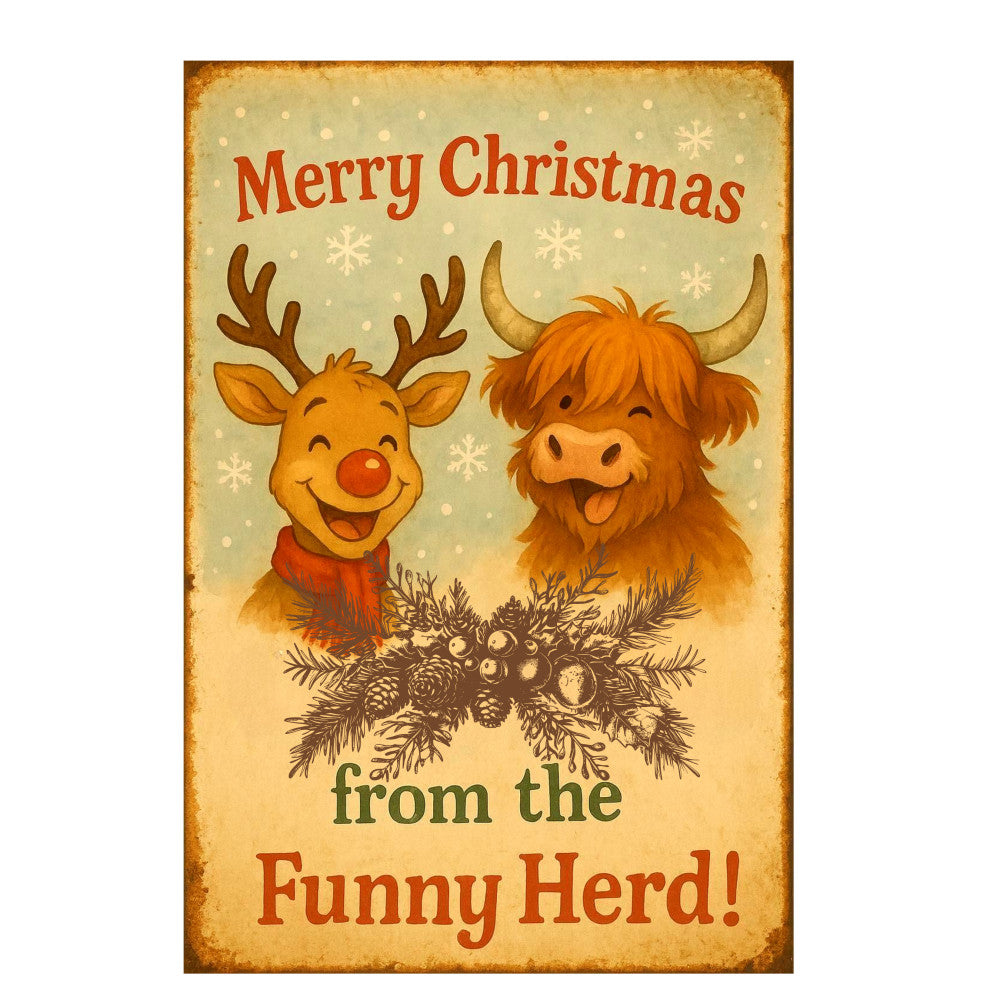 Vintage Christmas Poster Fabric Panel 5