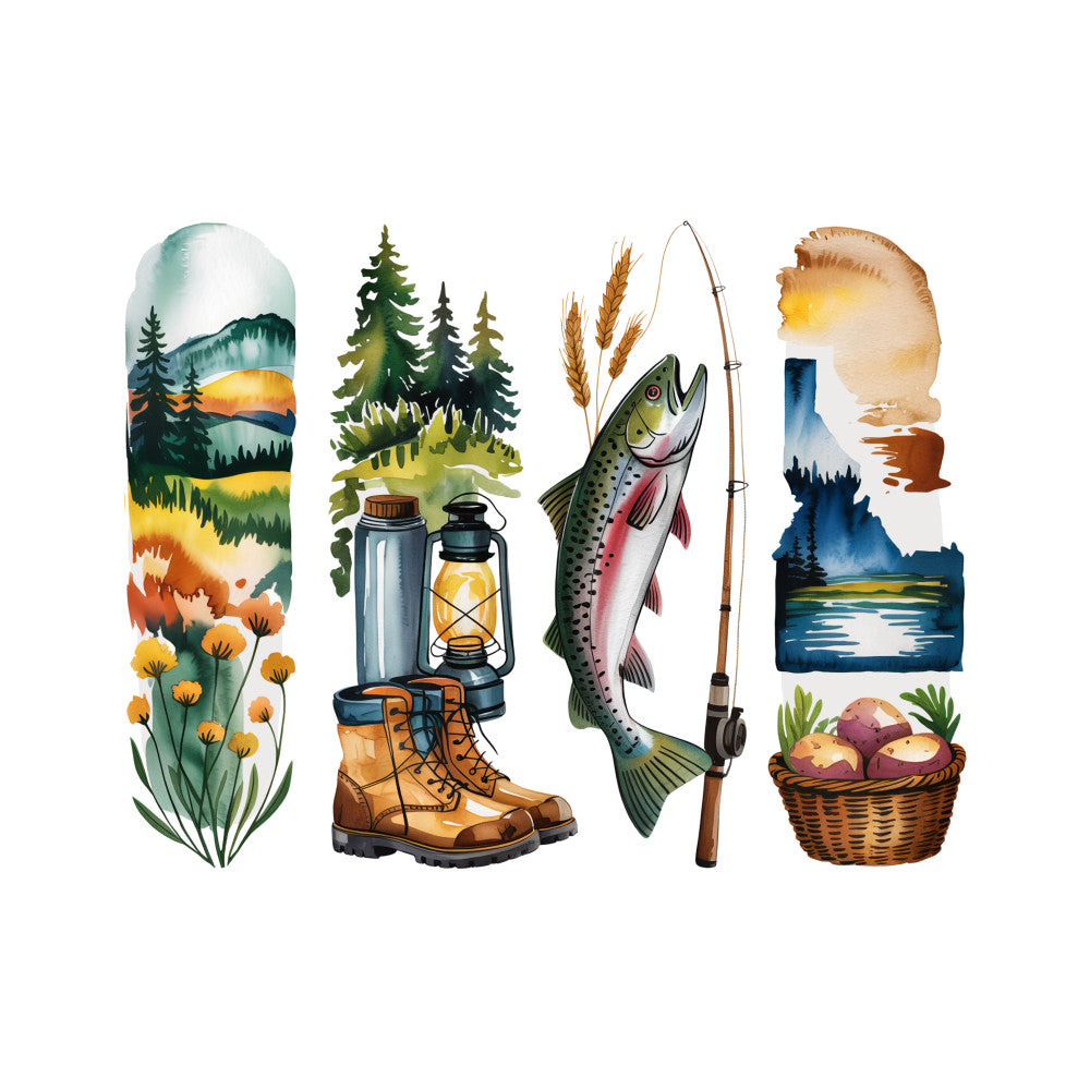 Brushstroke State Fabric Panel 26