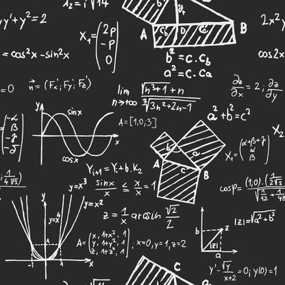 Equation Scribbles Pattern 1 Minky Fabric
