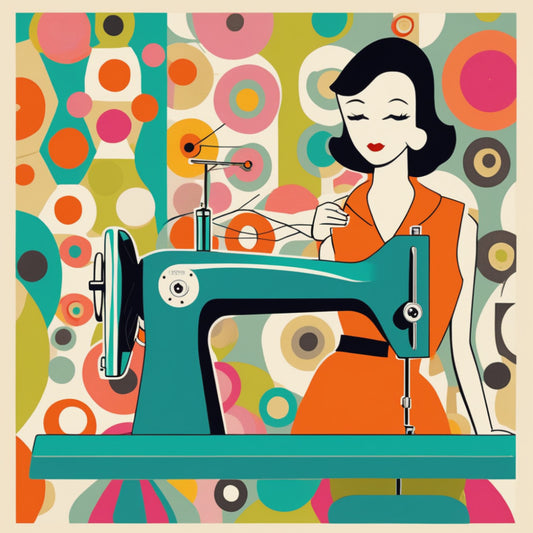 Retro Sewing Fabric Panel 11