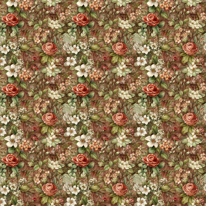 English Garden Pattern 3 Quilting Cotton Fabric