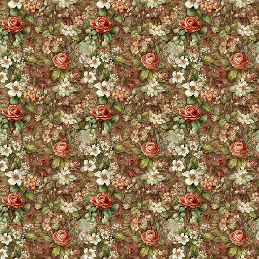 English Garden Pattern 3 Quilting Cotton Fabric