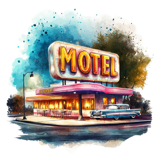 Route 66 Scene Fabric Panel 7