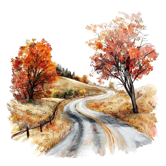 Autumn Landscape Fabric Panel 17