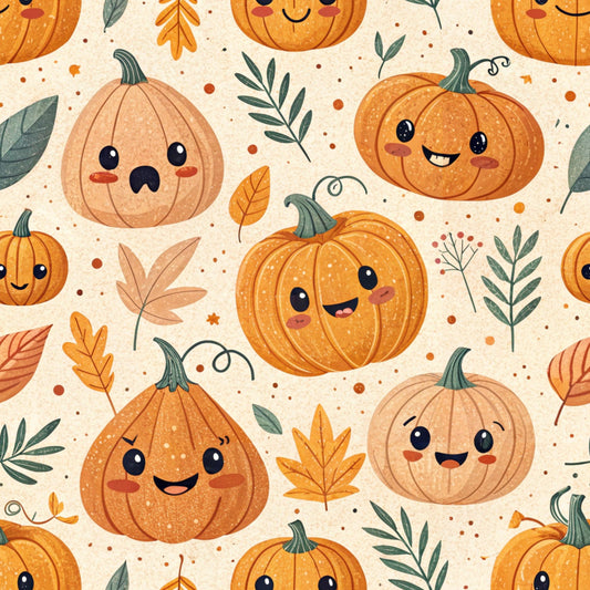 Retro Halloween Pattern 17 Quilting Cotton Fabric