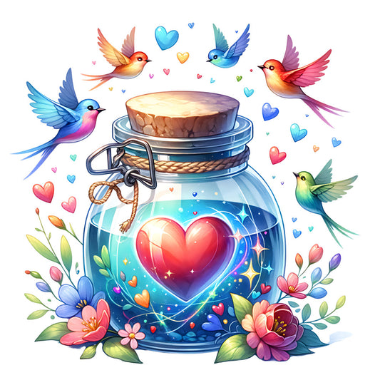 Magical Spring Jar Fabric Panel 11