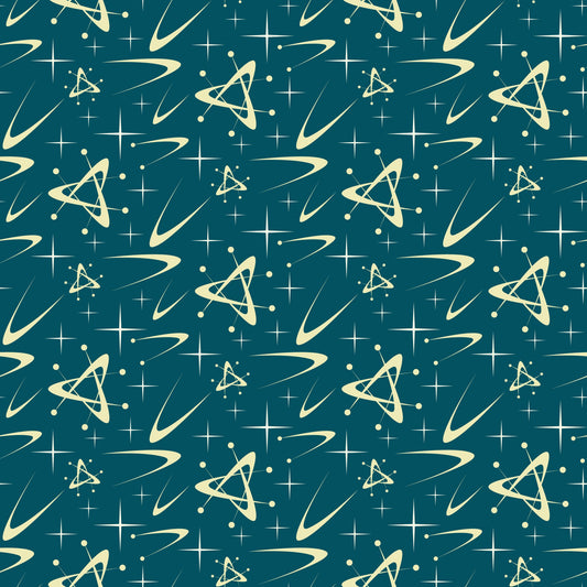 Atomic Starbursts Pattern 6 Quilting Cotton Fabric