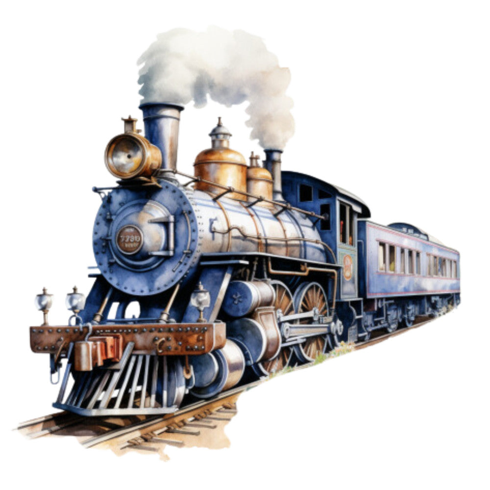 Steam Engine Train Fabric Panel 15