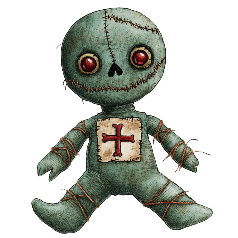 Colorful Voodoo Dolls Fabric Panel 11