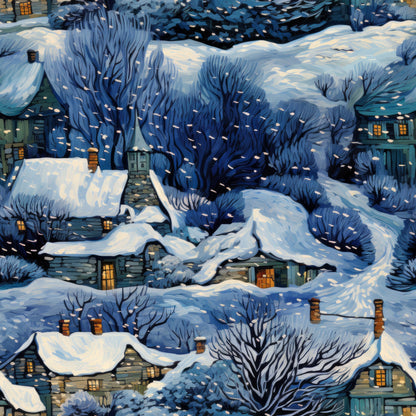 Winter Under the Dawn Pattern 3 Quilting Cotton Fabric