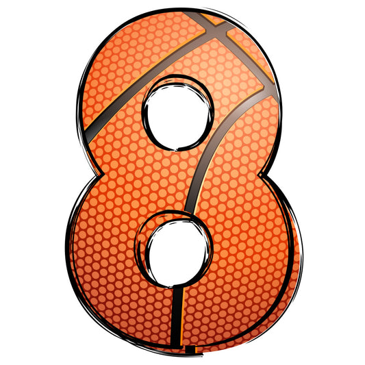 Basketball Doodles Alphabet Fabric Panel 8