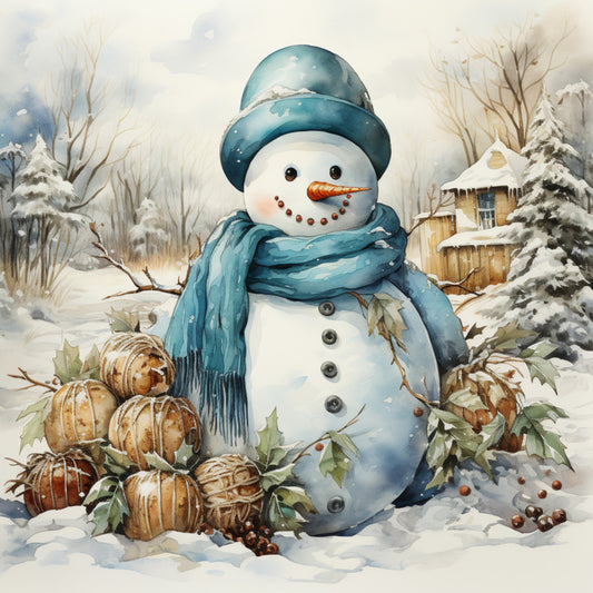 Classic Snowman Fabric Panel 1