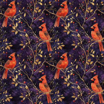 Red Cardinals Pattern 6 Quilting Cotton Fabric