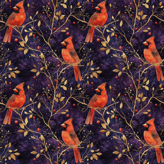 Red Cardinals Pattern 6 Quilting Cotton Fabric