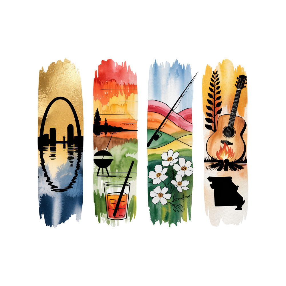 Brushstroke State Fabric Panel 30