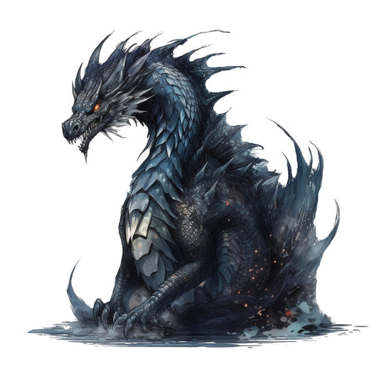 Gothic Dragons Fabric Panel 19