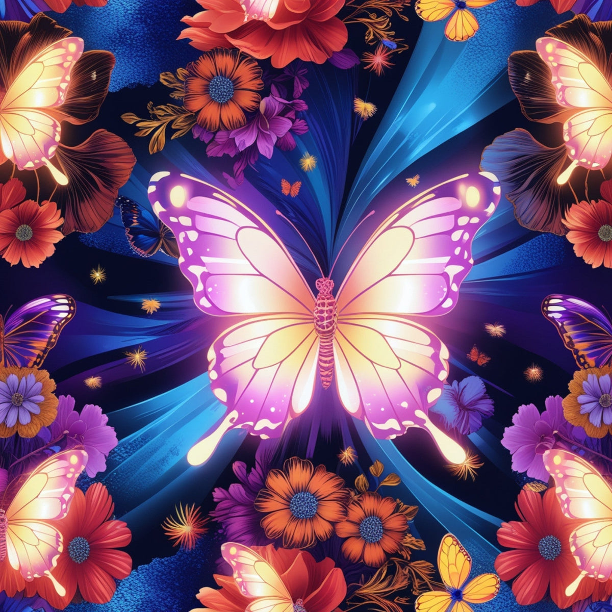 Luminous Wings Pattern 7 Minky Fabric