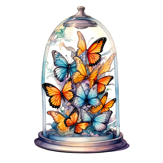 Butterflies in a Dome Fabric Panel 2