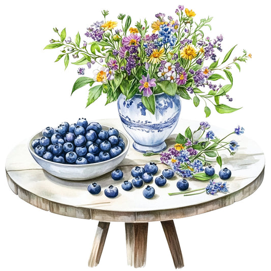 Blueberry Gardens Fabric Panel 27