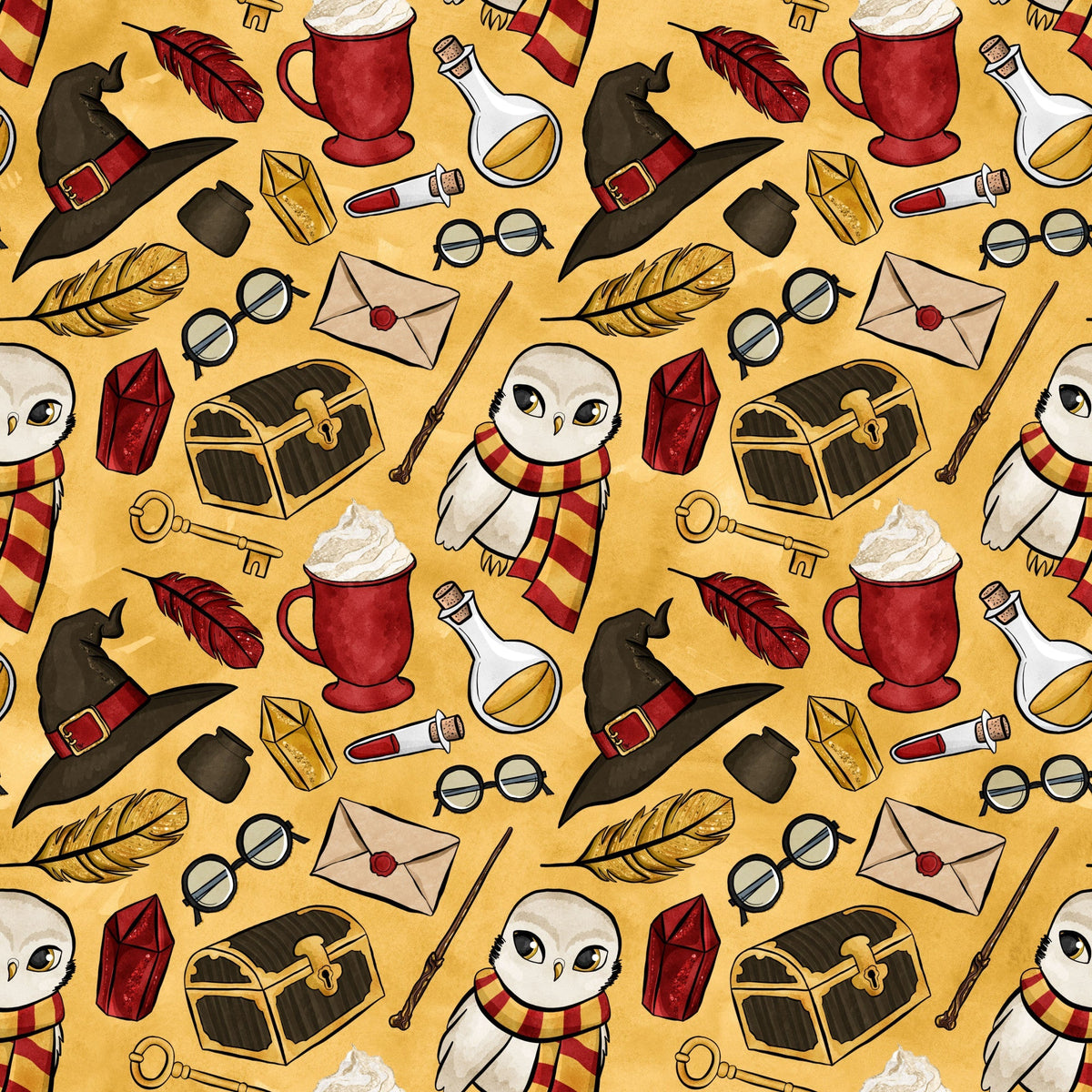 Owl Post Academy Pattern 15 Minky Fabric
