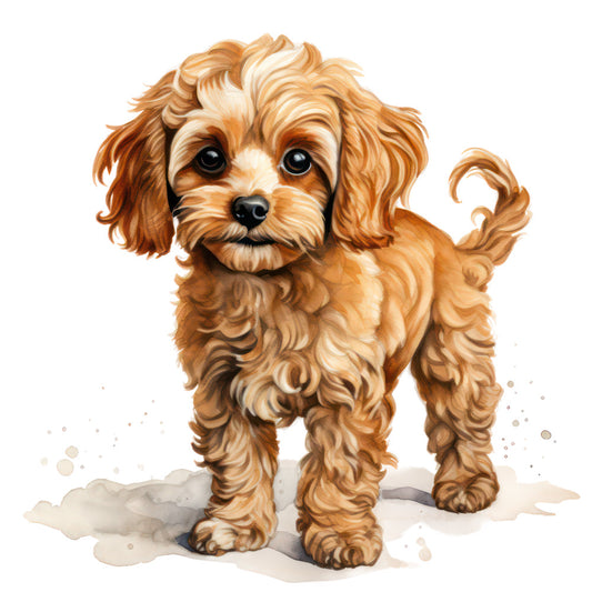 Cute Cavapoos Fabric Panel 48