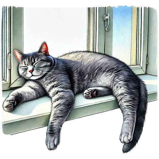 Lazy Cats Fabric Panel 19