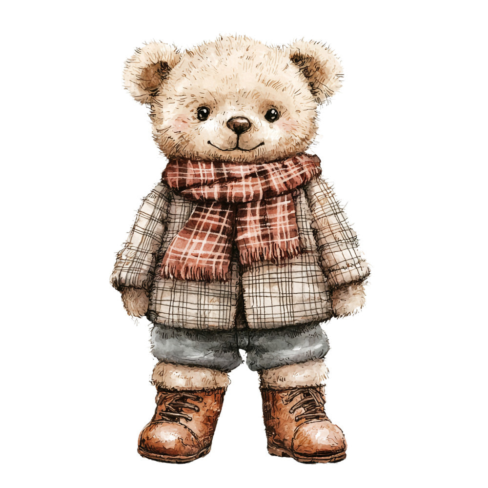 Classic Teddy Bear Fabric Panel 7