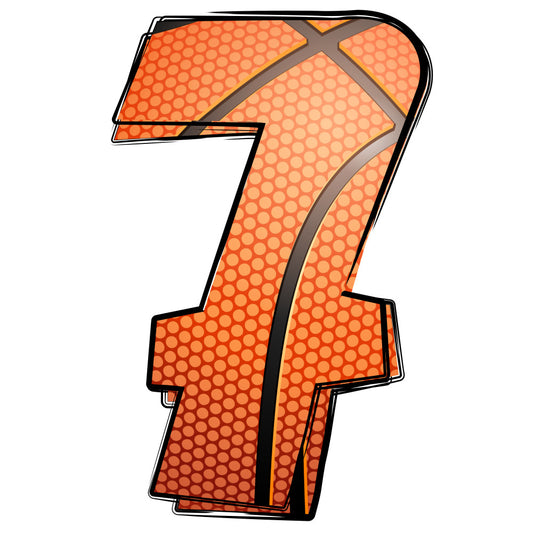 Basketball Doodles Alphabet Fabric Panel 7