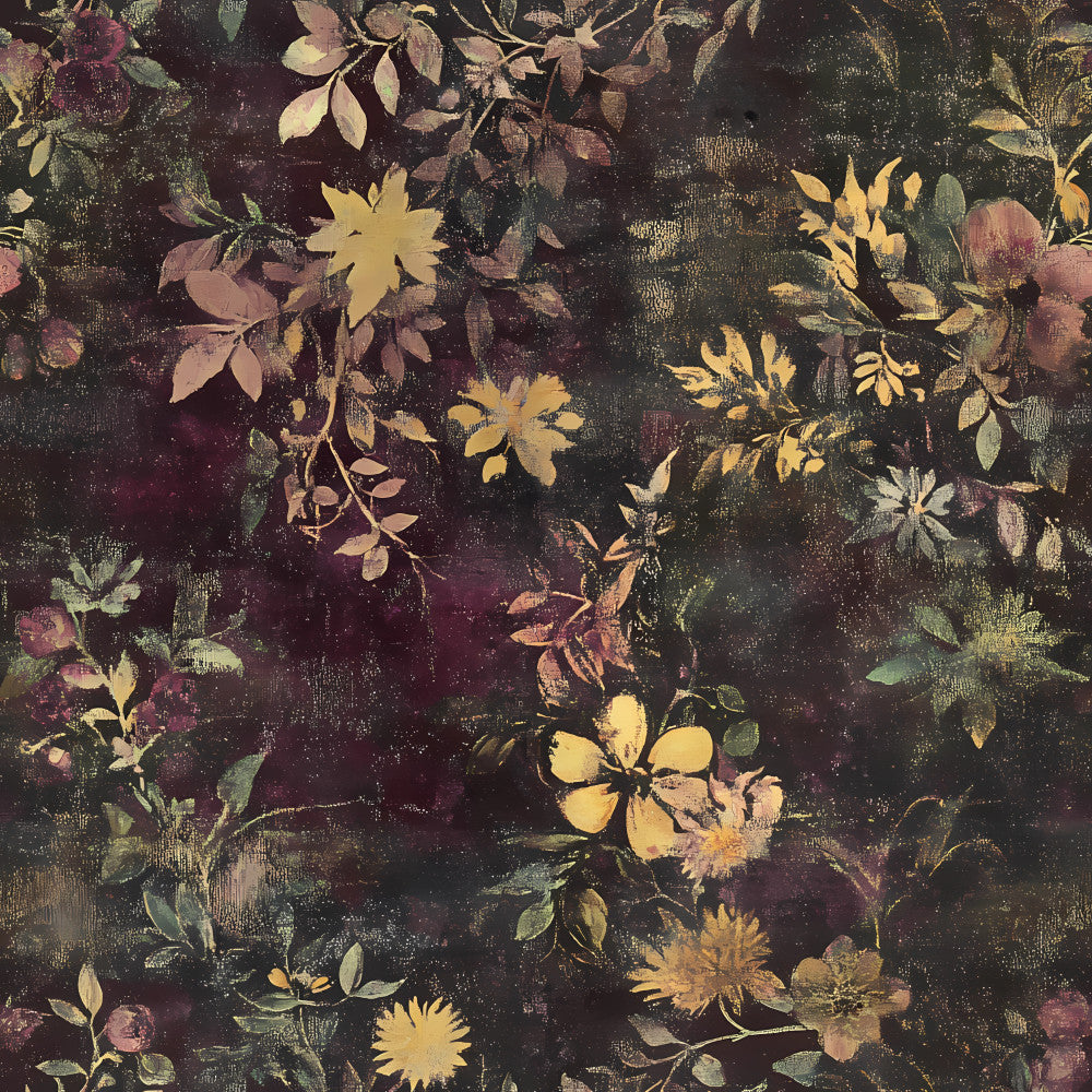 Midnight Harvest Garden Pattern 4 Minky Fabric