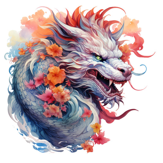 Elemental Dragons Fabric Panel 10