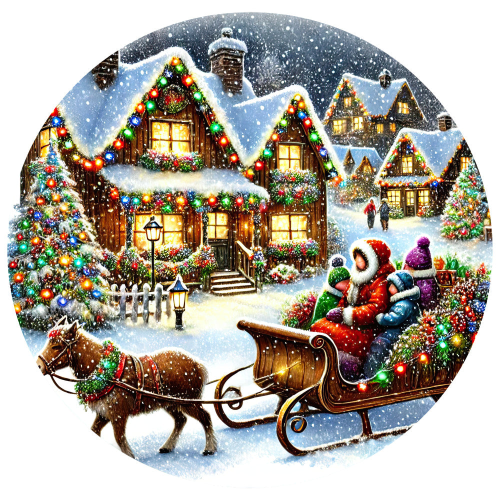 Christmas Villages Fabric Panel 34