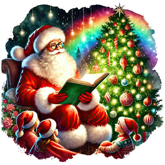 Santa Claus Scenes Fabric Panel 16